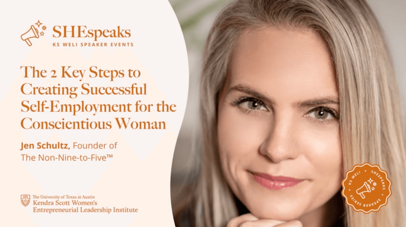 SHEspeaks: 2 Key Steps to Creating Successful Self-Employment with Jen Schultz from The Non-9-to-5