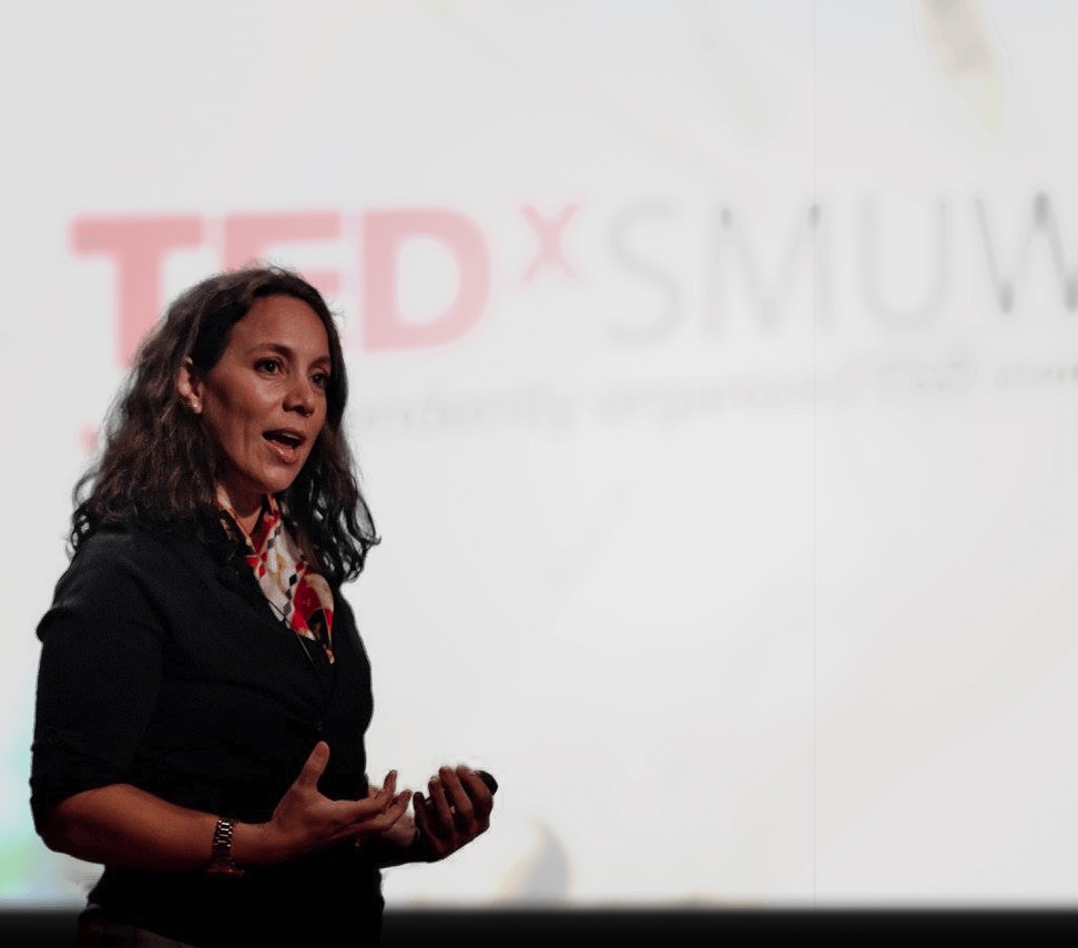 Mompowerment founder speaking at TEDX event