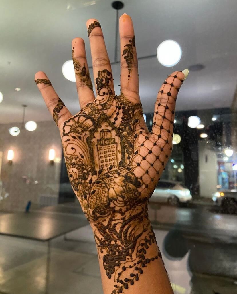 Henna art of University of Texas tower